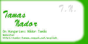 tamas nador business card