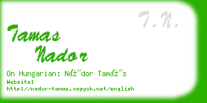 tamas nador business card